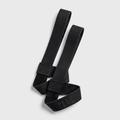 TWL - LEATHER LIFTING STRAPS - PAIR - BLACK