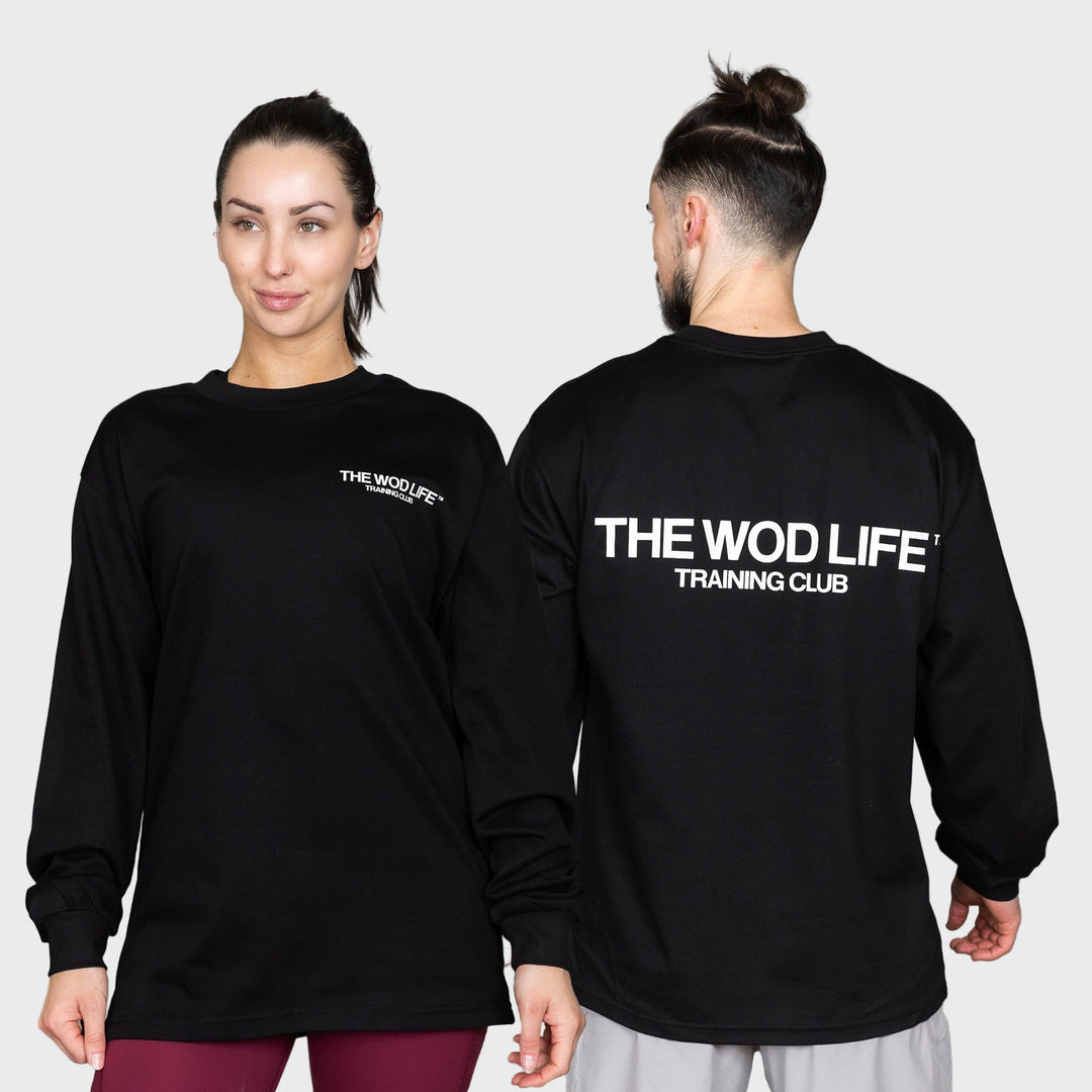TWL - EVERYDAY LONG SLEEVE T-SHIRT - TRAINING CLUB - BLACK/BONE