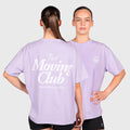 TWL - WOMEN'S OVERSIZED BOYFRIEND T-SHIRT - MOVING CLUB - PURPLE