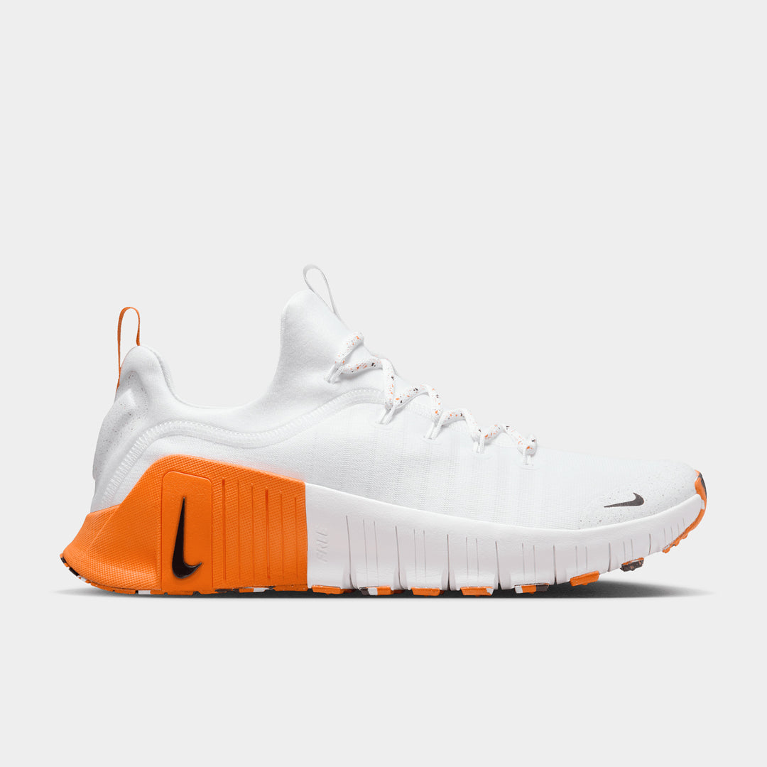 Nike - Free Metcon 6 Men's Training Shoes - WHITE/BLACK-SAFETY ORANGE