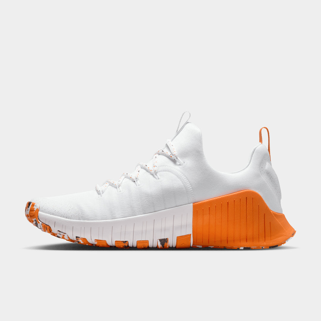 Nike - Free Metcon 6 Men's Training Shoes - WHITE/BLACK-SAFETY ORANGE