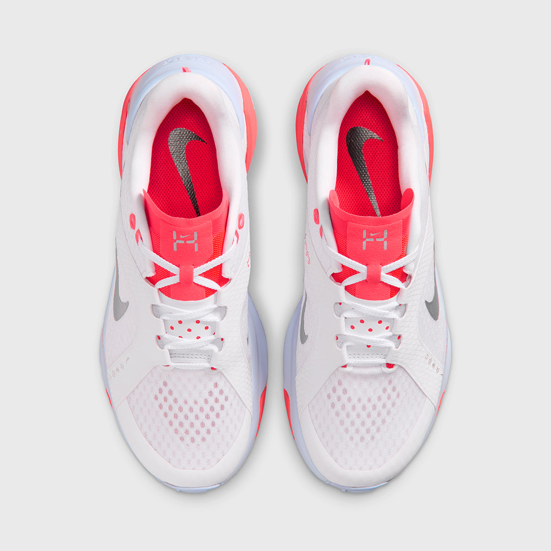 Nike - Hybrid RN Women's Training Shoe - WHITE/METALLIC SILVER/LASER CRIMSON