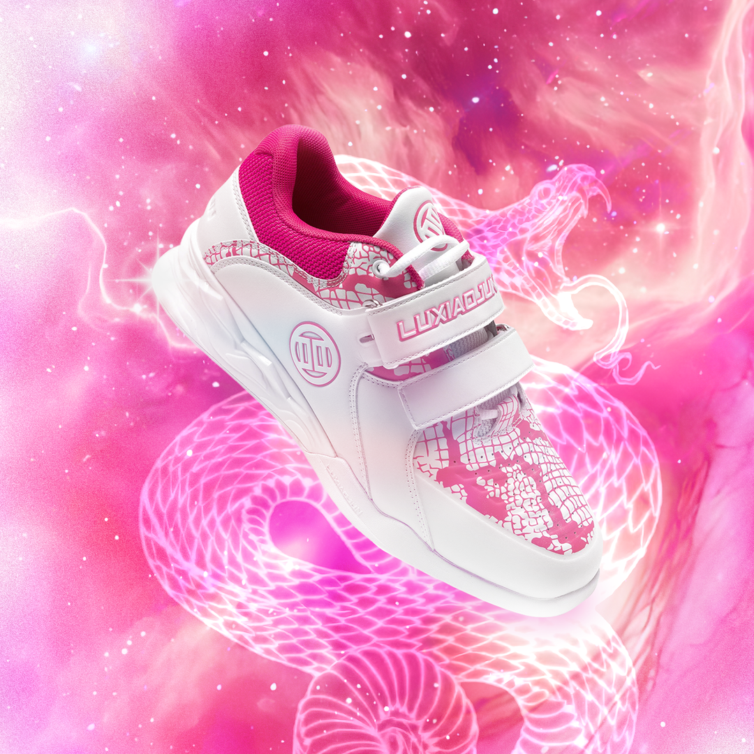 LUXIAOJUN - The Limited Snake Edition Lifting Shoes - Pink White