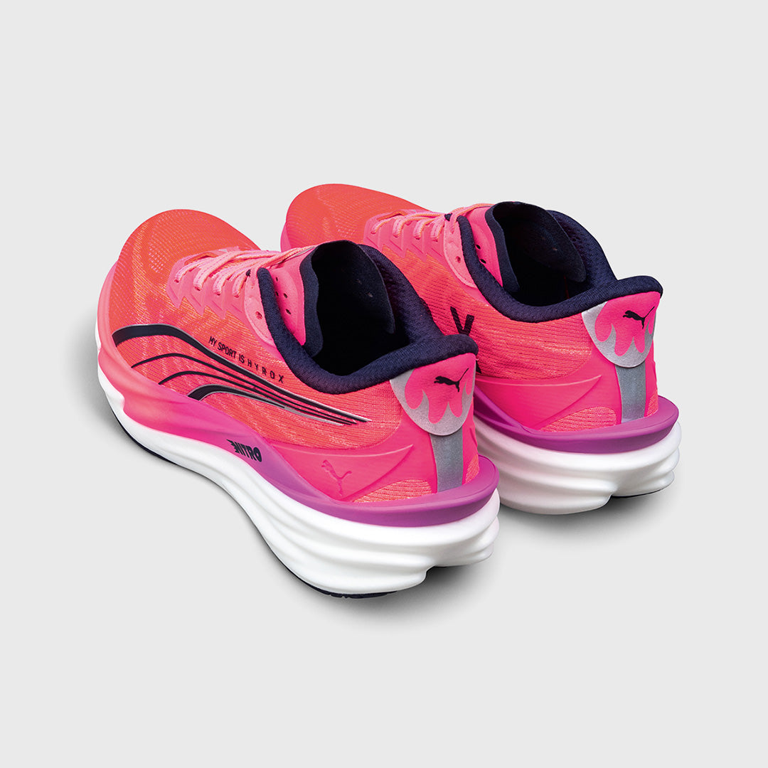 PUMA - DEVIATE NITRO 4 HYROX - MEN'S - PUMA WHITE-ELECTRIC ORCHID-PURE PINK