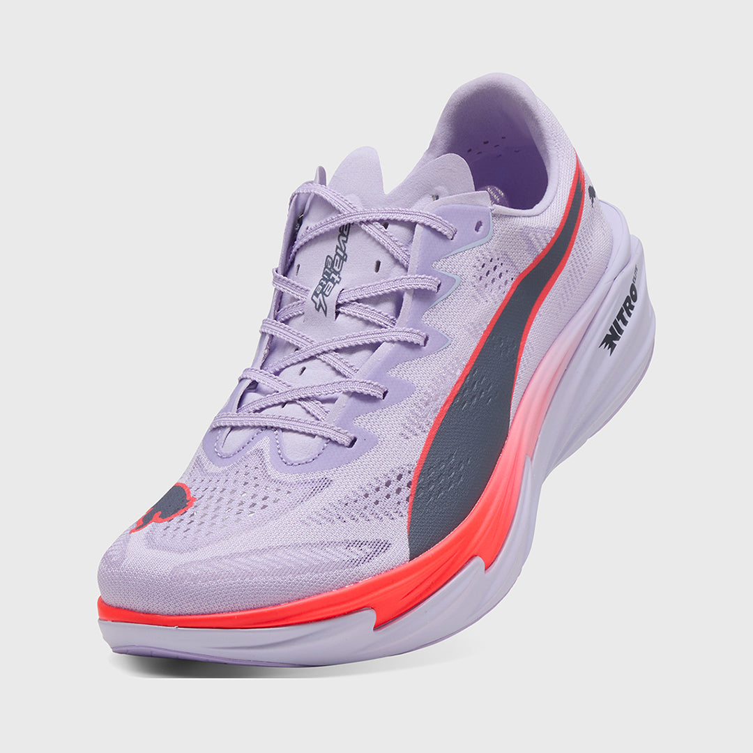 PUMA - DEVIATE NITRO ELITE 4 - MEN'S - LIGHT LAVENDER-ULTRA RED-INKY DEPTHS