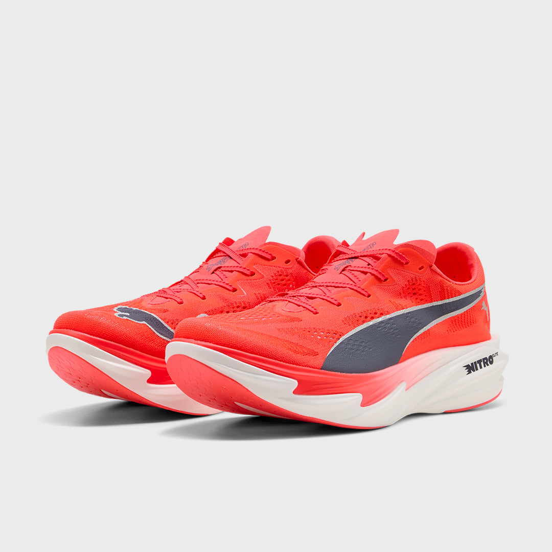 PUMA - DEVIATE NITRO ELITE 4 - MEN'S - ULTRA RED-INKY DEPTHS-PUMA WHITE