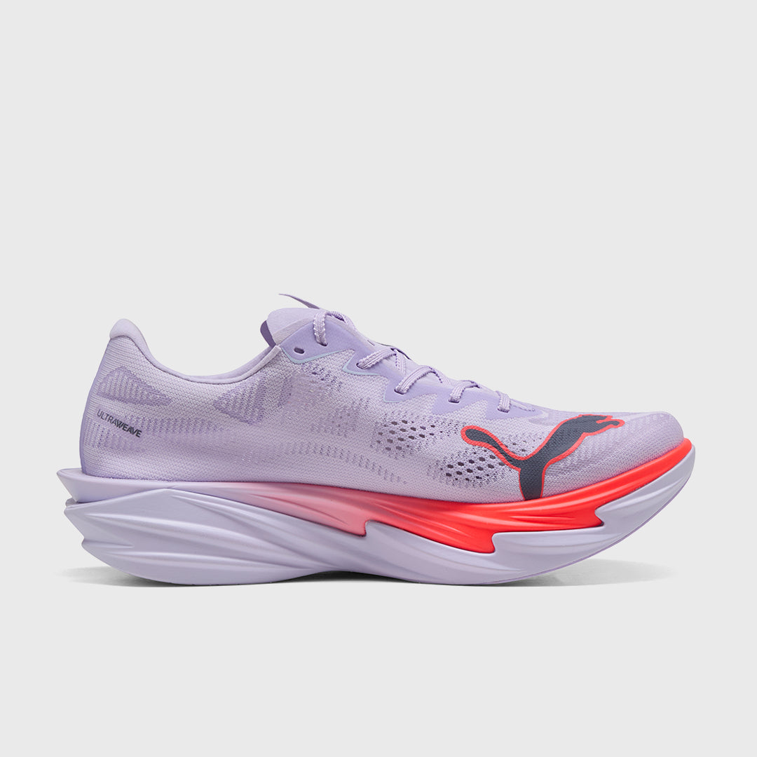 PUMA - DEVIATE NITRO ELITE 4 - WOMEN'S - LIGHT LAVENDER-ULTRA RED-INKY DEPTHS