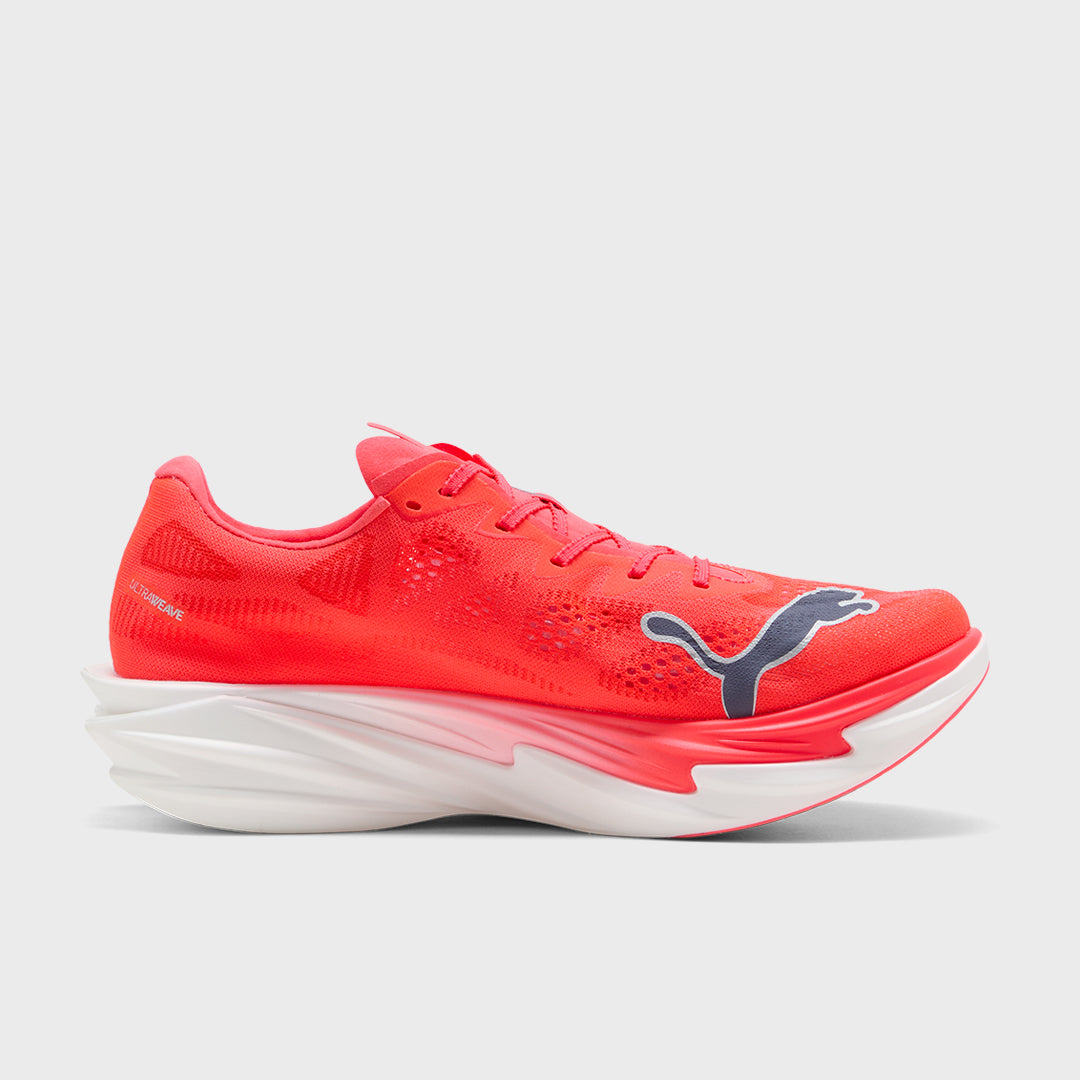 PUMA - DEVIATE NITRO ELITE 4 - WOMEN'S - ULTRA RED-INKY DEPTHS-PUMA WHITE