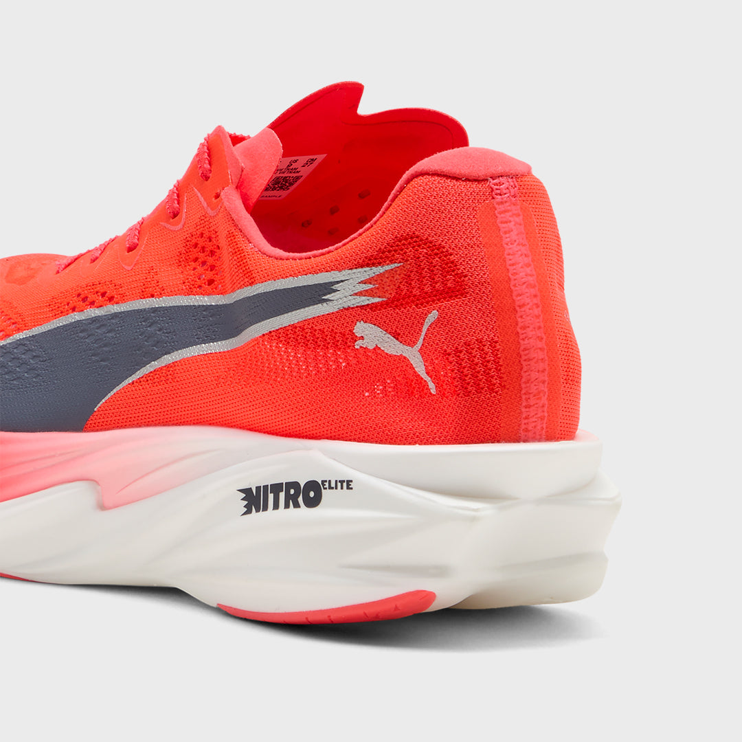 PUMA - DEVIATE NITRO ELITE 4 - WOMEN'S - ULTRA RED-INKY DEPTHS-PUMA WHITE