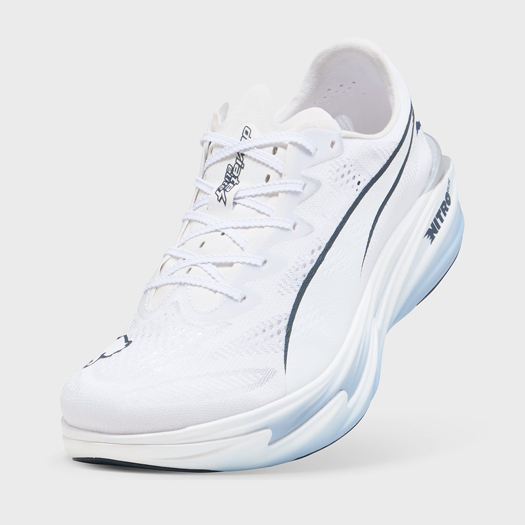 PUMA - DEVIATE NITRO ELITE 4 - MEN'S - PUMA WHITE-CHAMBRAY BLUE-PERSIAN BLUE