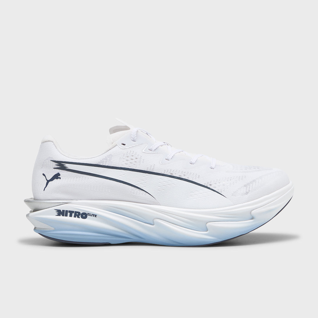PUMA - DEVIATE NITRO ELITE 4 - MEN'S - PUMA WHITE-CHAMBRAY BLUE-PERSIAN BLUE