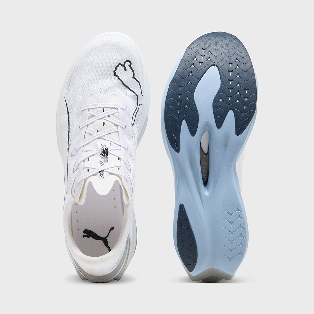 PUMA - DEVIATE NITRO ELITE 4 - MEN'S - PUMA WHITE-CHAMBRAY BLUE-PERSIAN BLUE