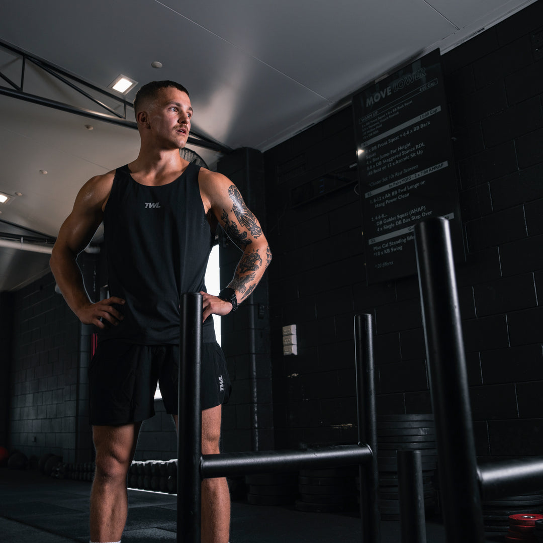 TWL - MEN'S PACE TANK - BLACK/SILVER REFLECTIVE