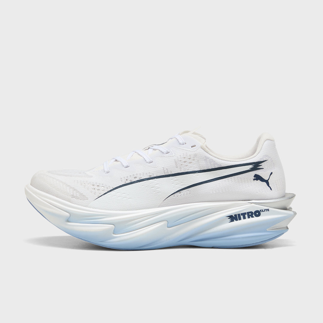 PUMA - DEVIATE NITRO ELITE 4 - WOMEN'S - PUMA WHITE-CHAMBRAY BLUE-PERSIAN BLUE