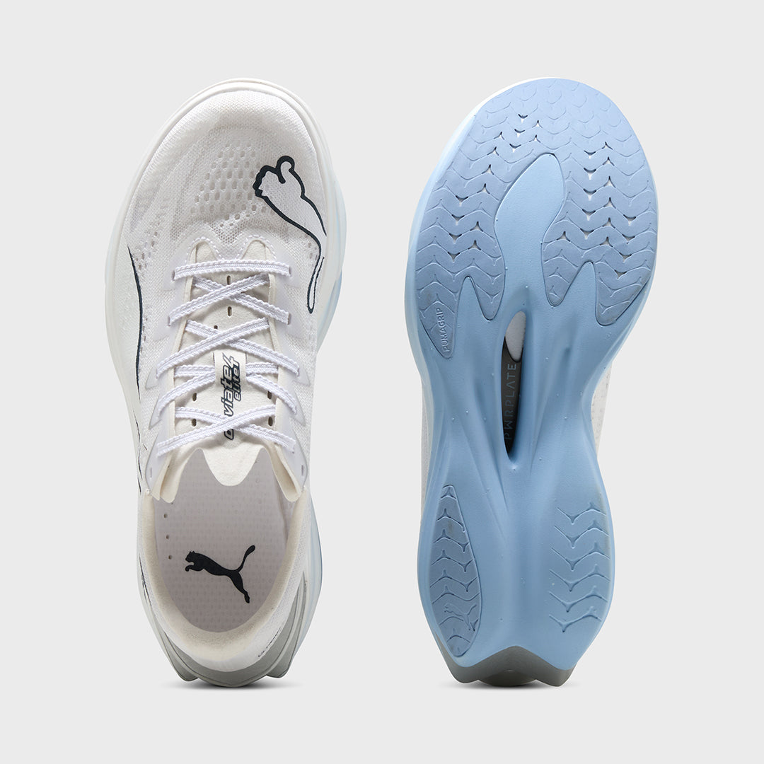 PUMA - DEVIATE NITRO ELITE 4 - WOMEN'S - PUMA WHITE-CHAMBRAY BLUE-PERSIAN BLUE