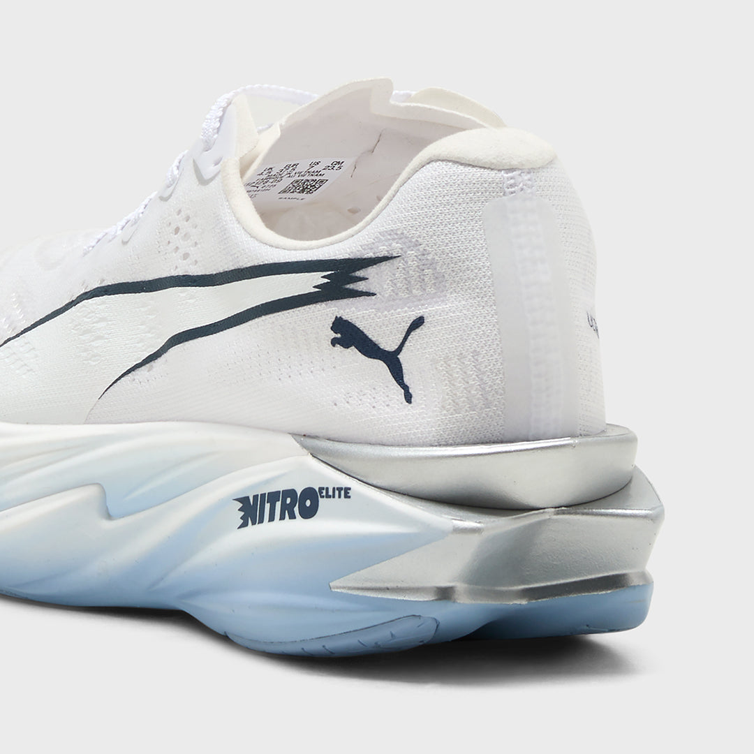 PUMA - DEVIATE NITRO ELITE 4 - WOMEN'S - PUMA WHITE-CHAMBRAY BLUE-PERSIAN BLUE
