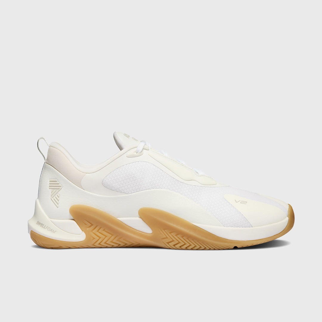 R.A.D ONE V2 White Gum training shoe - side view