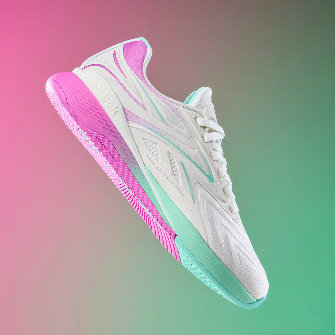 REEBOK - NANO X5 EDGE - WOMEN'S - CHALK/VIRTUAL PINK/ATOMIC AQUA