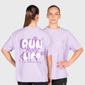 TWL - WOMEN'S OVERSIZED BOYFRIEND T-SHIRT - RUN MOVE LIFT - PURPLE