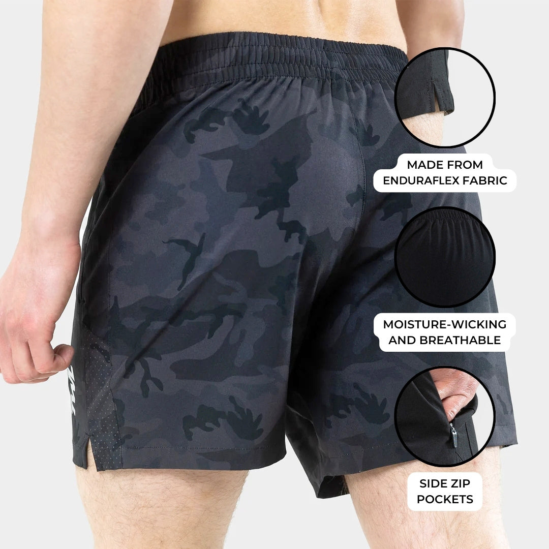 TWL - MEN'S REP SHORTS 5" - BLACK CAMO