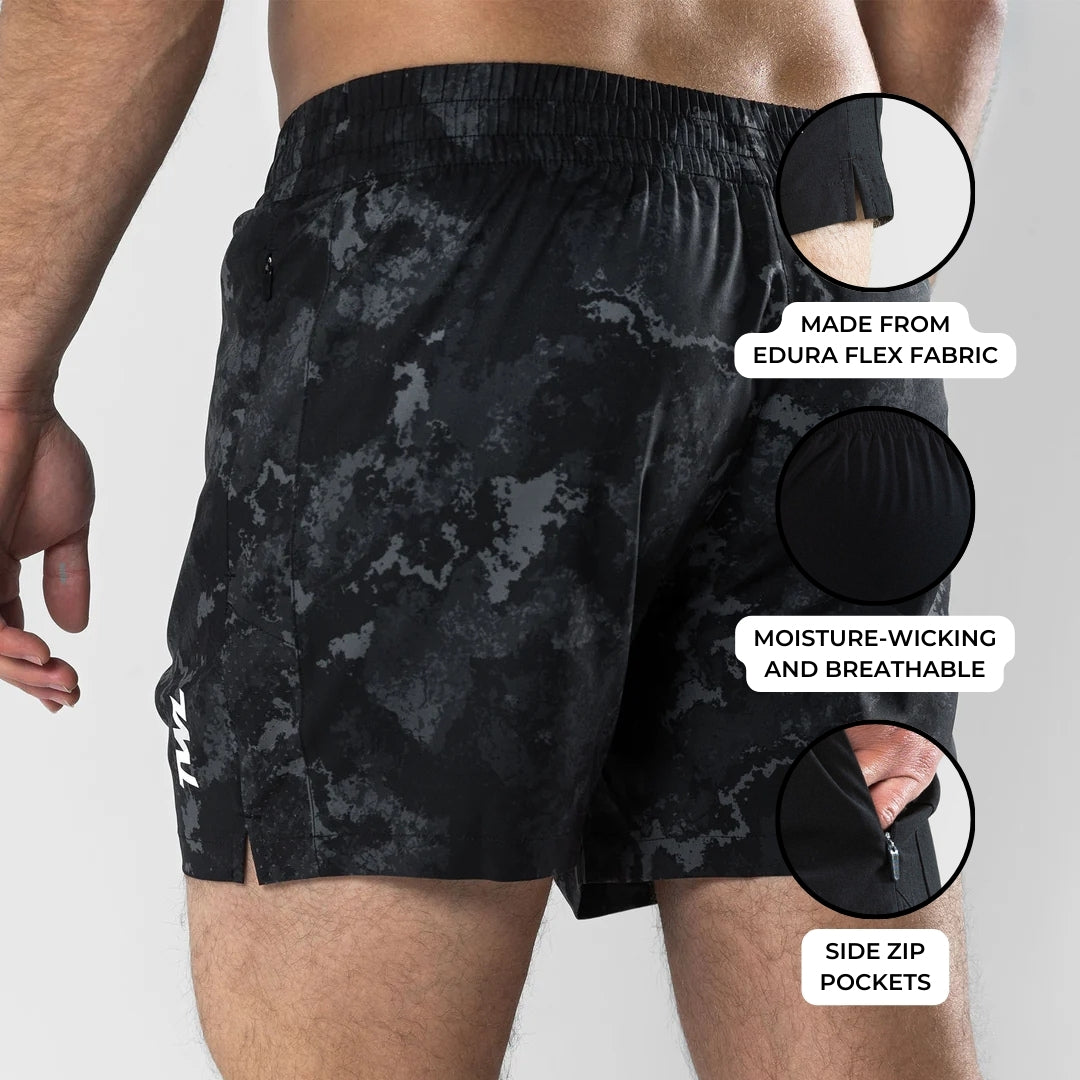 TWL - MEN'S REP SHORTS 5" - BLACK CAMO