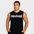 REVIVAL - MEN'S ESSENTIAL MUSCLE TANK - BLACK/WHITE