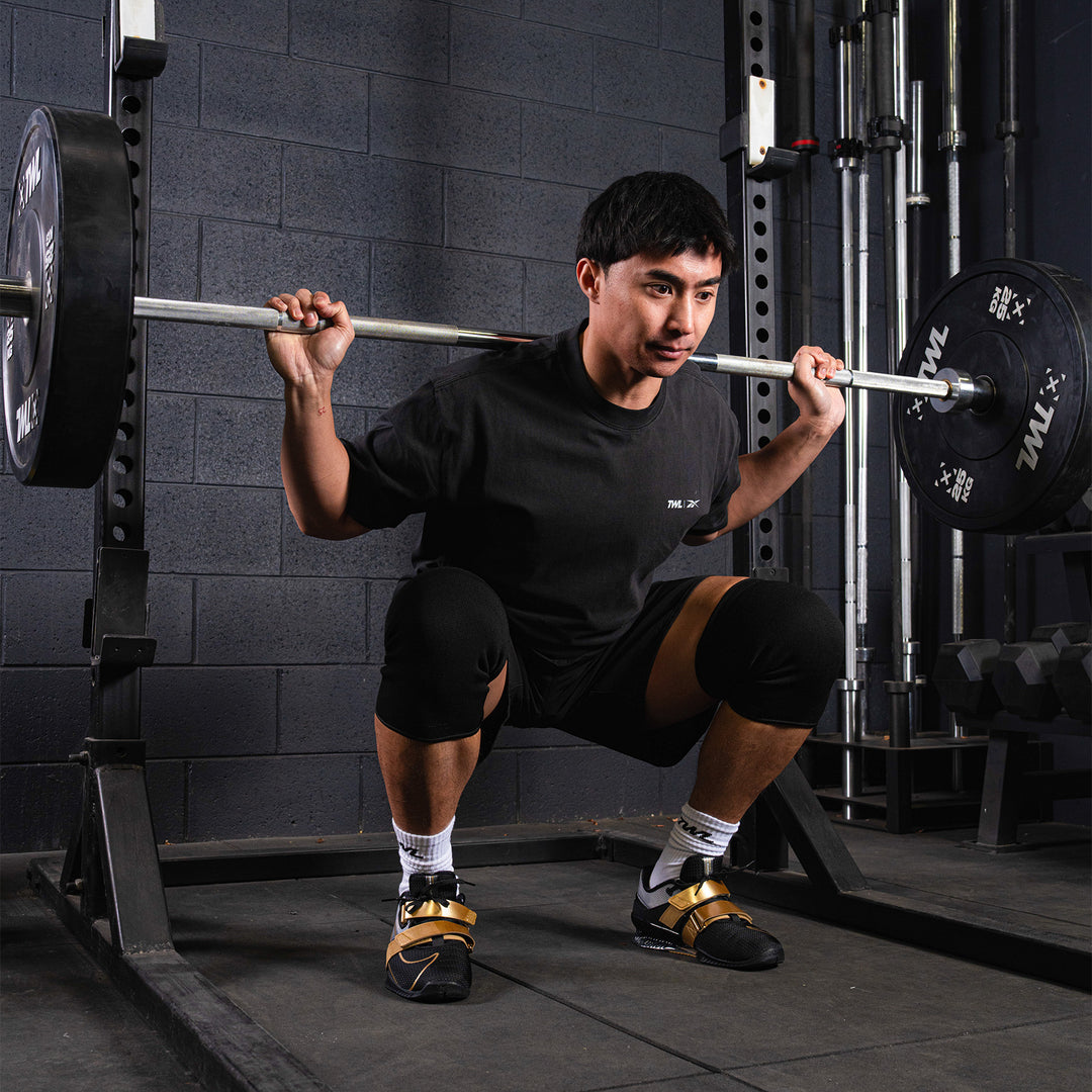 TWL - 2MM KNITTED KNEE SLEEVES - PAIR - BLACK/BLACK