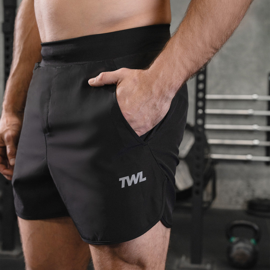 TWL - MEN'S HYBRID SHORTS - 6" - BLACK