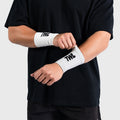 TWL - KNITTED WRIST BANDS 5.5" - PAIR - WHITE/BLACK