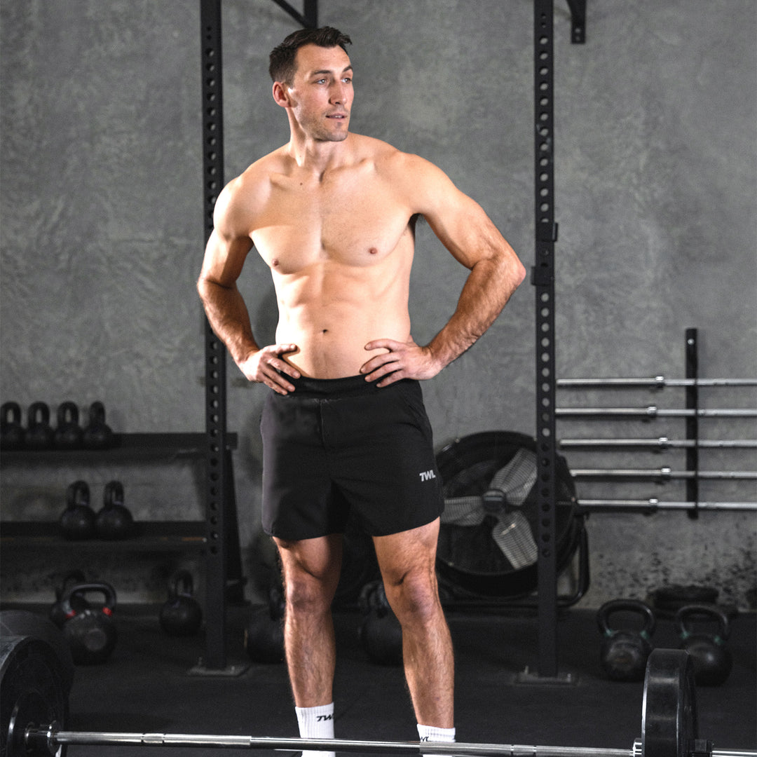TWL - MEN'S HYBRID SHORTS - 6" - BLACK