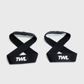 TWL - FIGURE 8 LIFTING STRAPS - COTTON - PAIR - BLACK