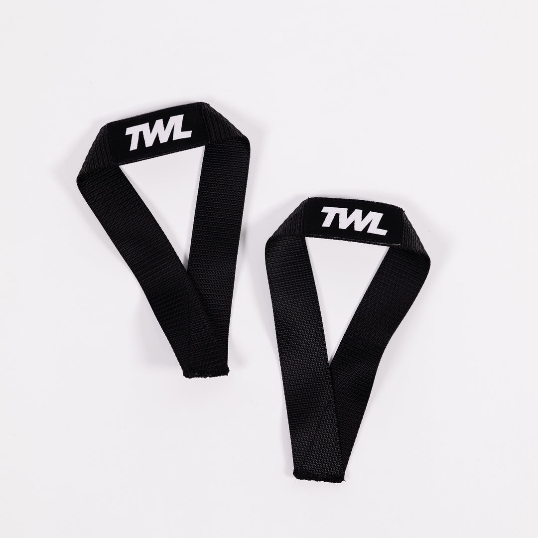 TWL - NYLON OLY LIFTING STRAPS - PAIR - BLACK