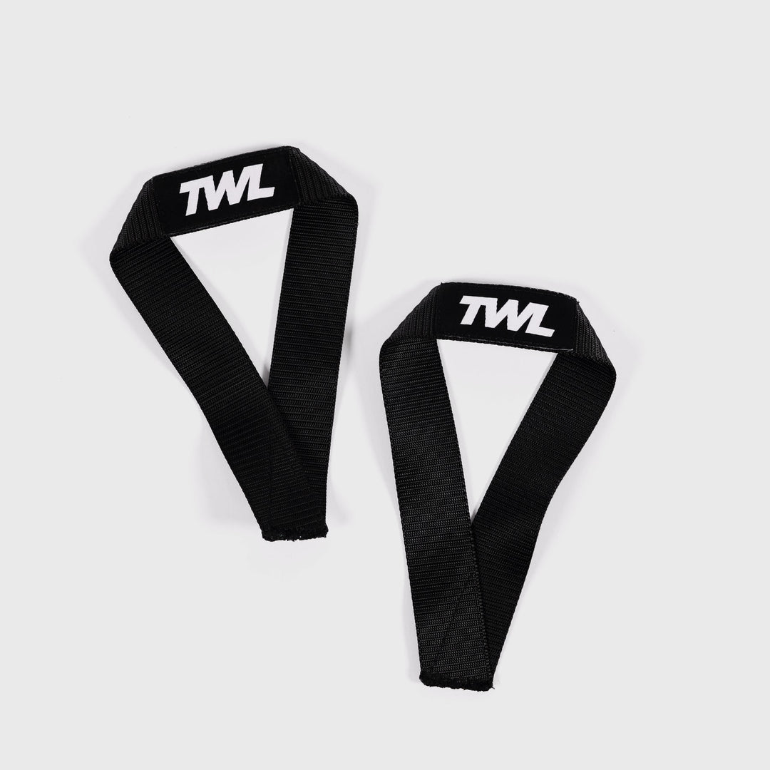 TWL - NYLON OLY LIFTING STRAPS - PAIR - BLACK