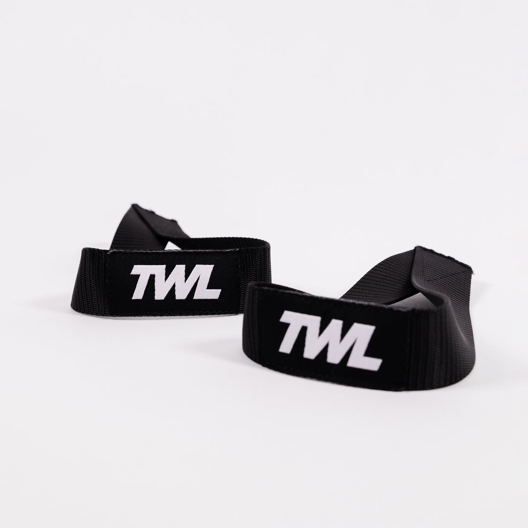 TWL - NYLON OLY LIFTING STRAPS - PAIR - BLACK