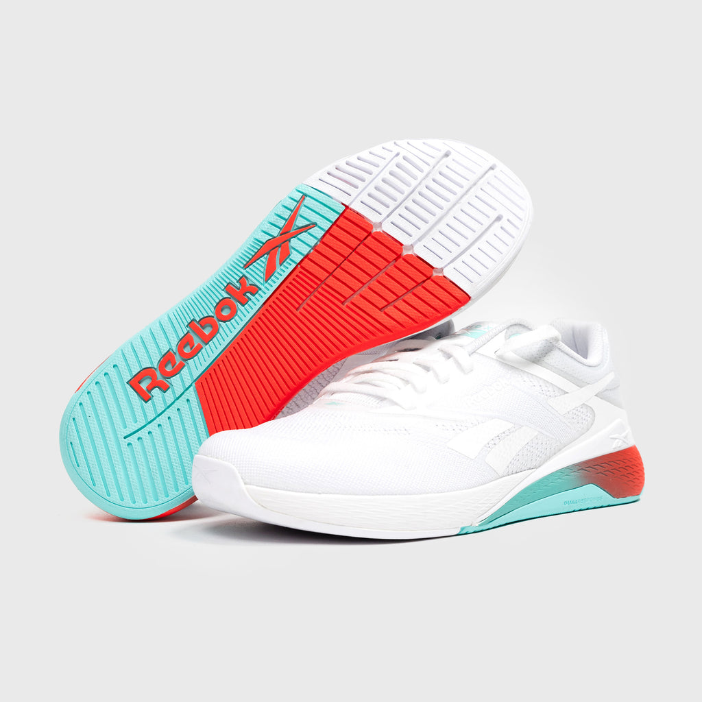 REEBOK - NANO X5 - WOMEN'S - FTW WHITE/AI AQUA/ENERGY RED – TWL