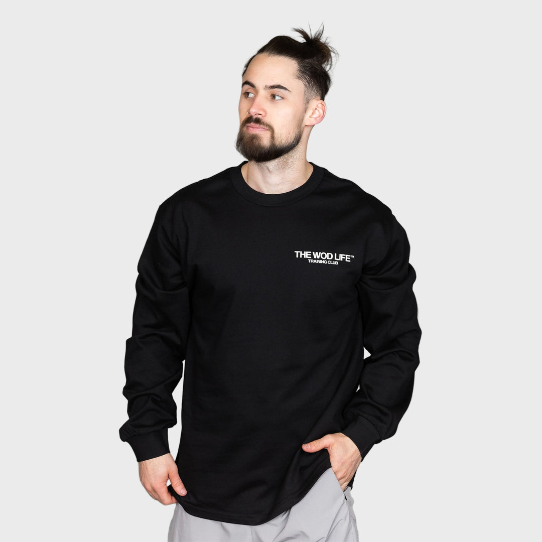 TWL - EVERYDAY LONG SLEEVE T-SHIRT - TRAINING CLUB - BLACK/BONE