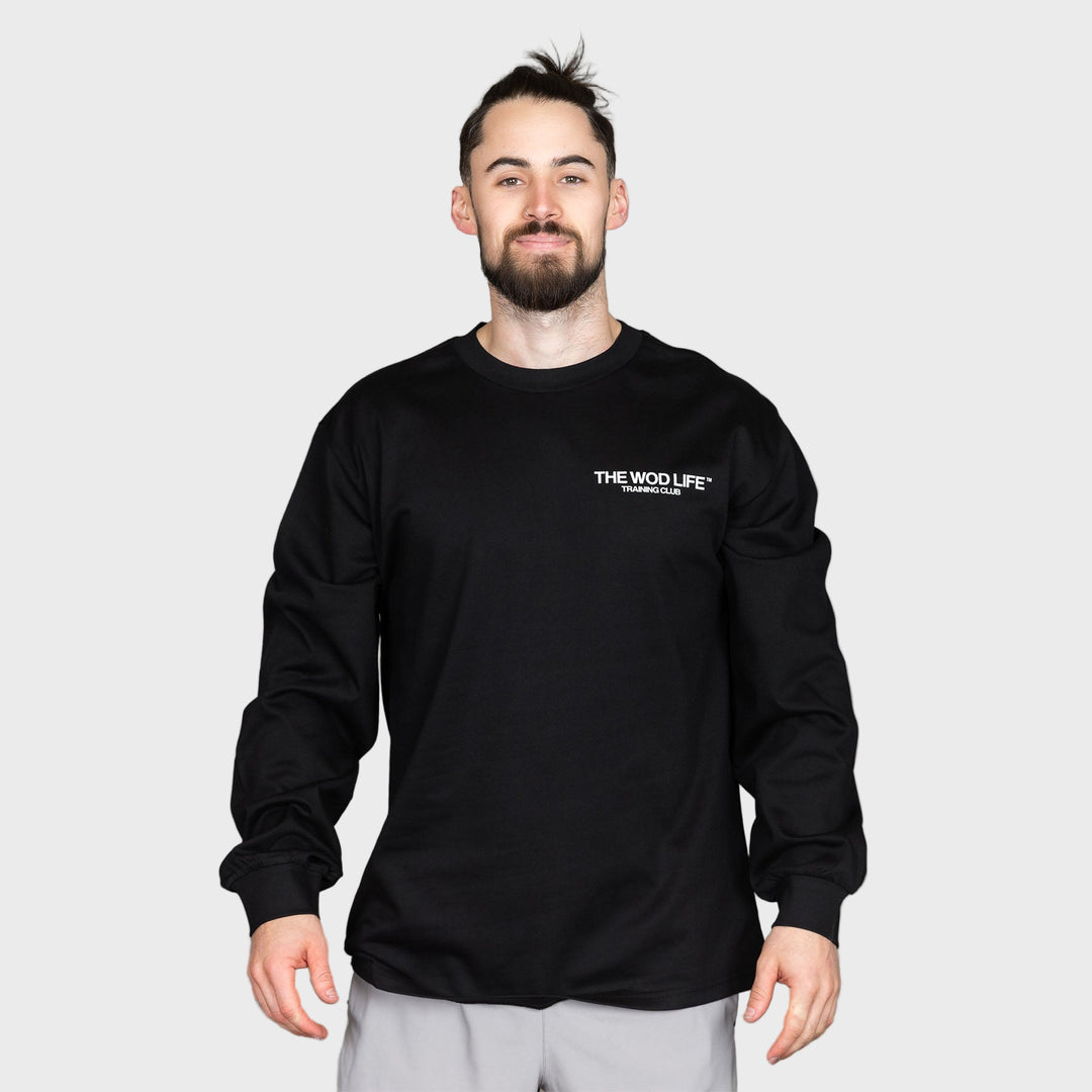 TWL - EVERYDAY LONG SLEEVE T-SHIRT - TRAINING CLUB - BLACK/BONE