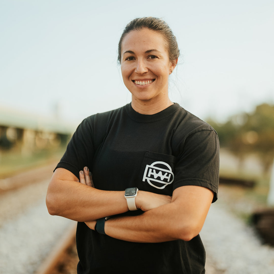 HWPO - BARBELL CLUB POCKET TEE - FADED BLACK