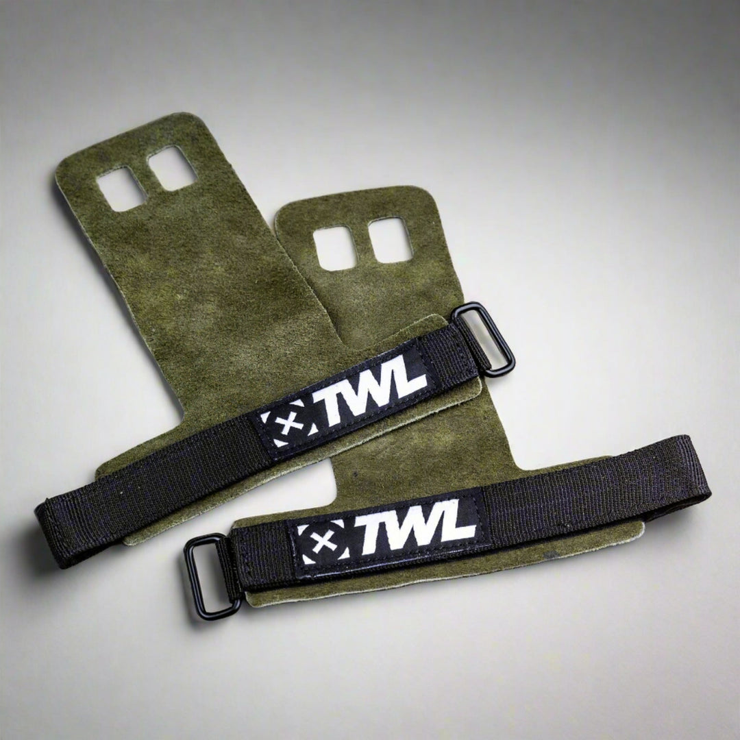 TWL - LEATHER GYMNASTIC GRIPS - DARK KHAKI