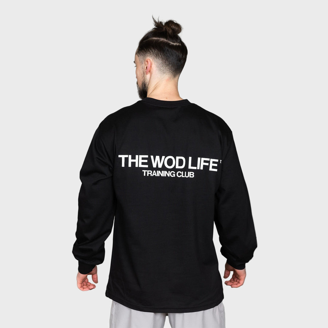 TWL - EVERYDAY LONG SLEEVE T-SHIRT - TRAINING CLUB - BLACK/BONE