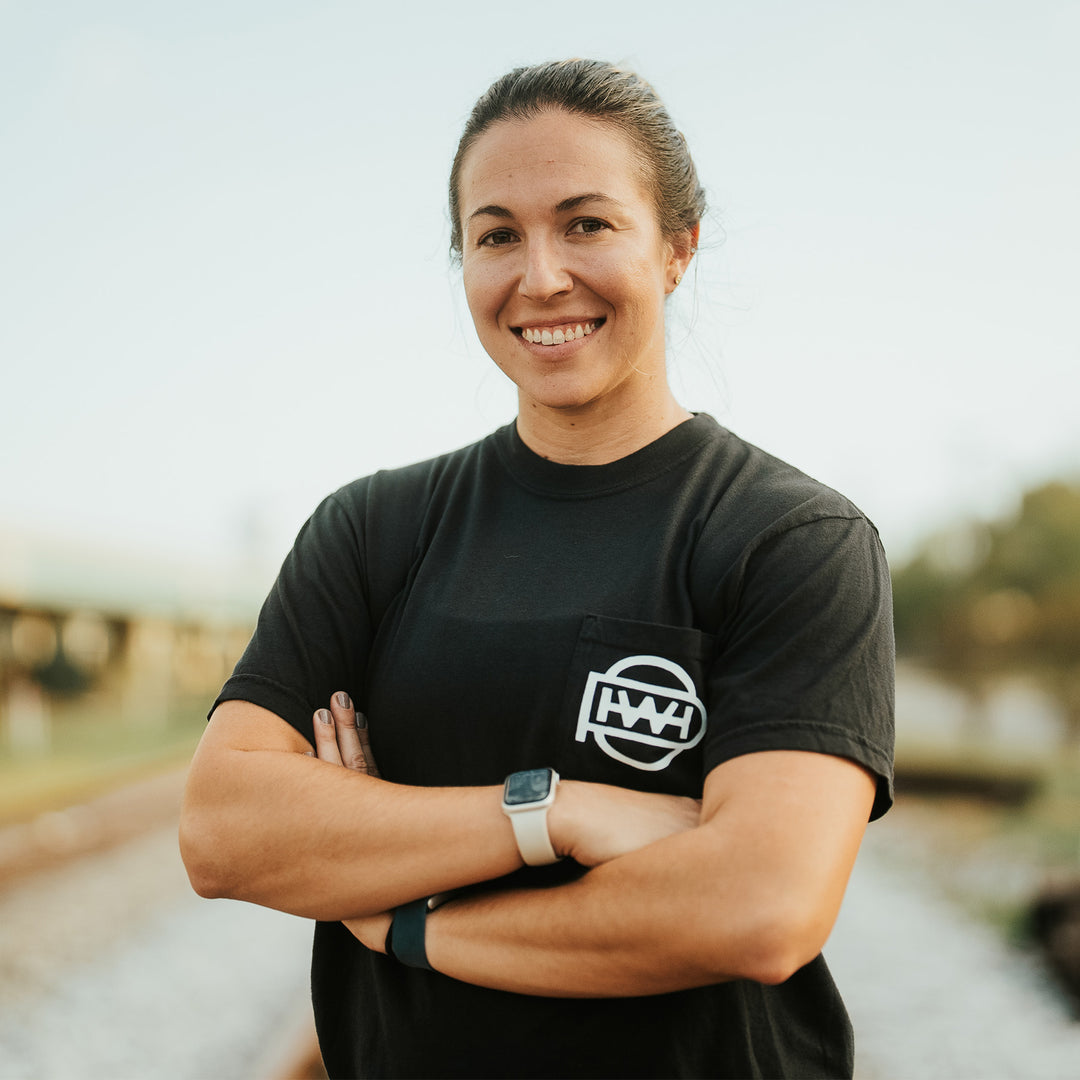 HWPO - BARBELL CLUB POCKET TEE - FADED BLACK