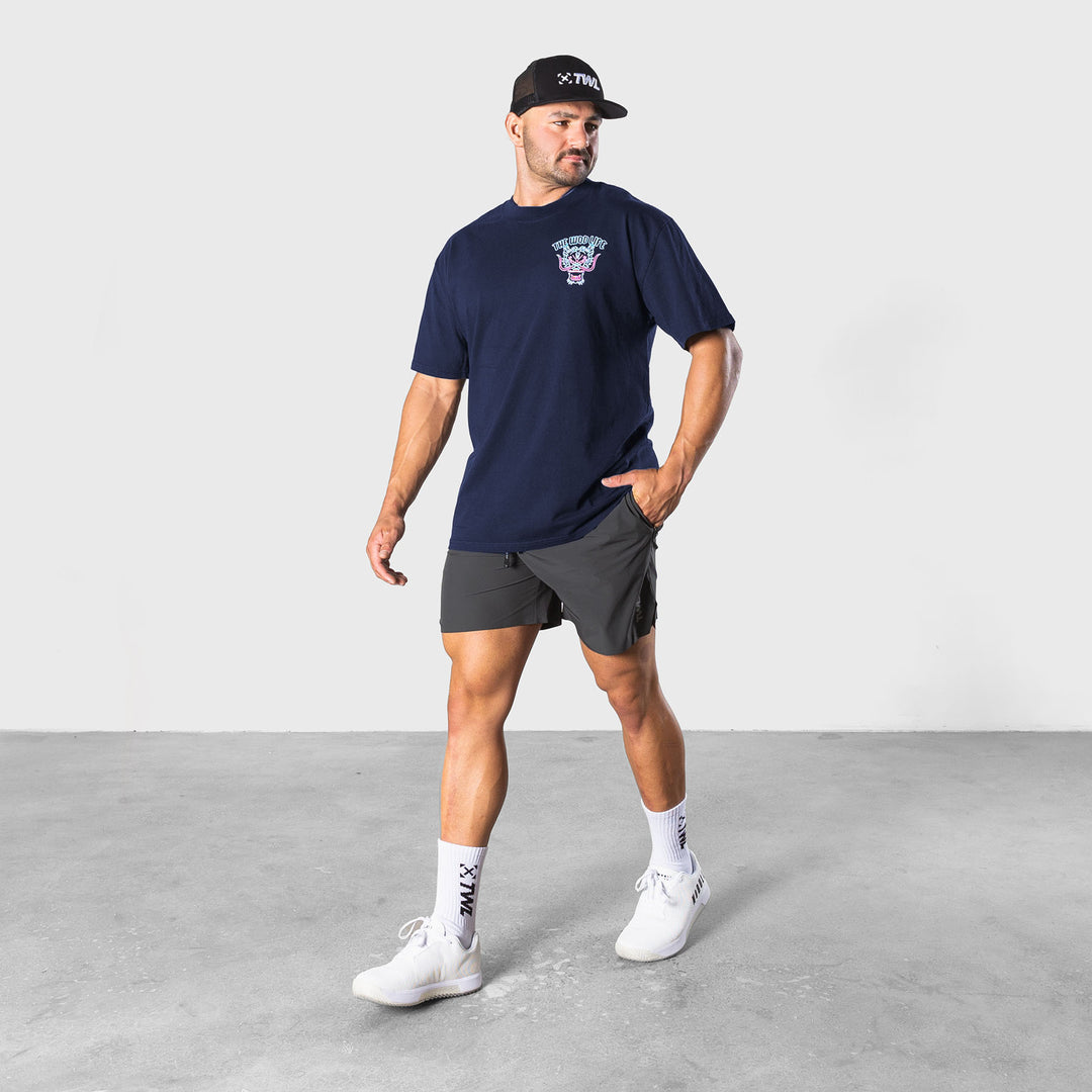 TWL - LIFESTYLE OVERSIZED T-SHIRT - BARBELL CLUB - SAPHIRA - MIDNIGHT NAVY