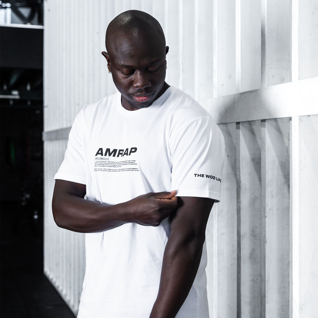 TWL - DEFINITIONS AMRAP T-SHIRT - WHITE/BLACK