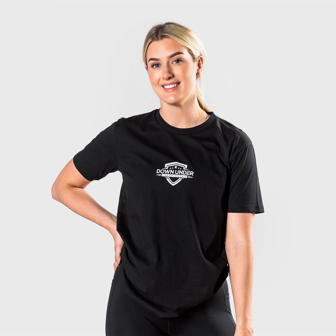 TWL - OVERSIZED T-SHIRT - DOWN UNDER CHAMPIONSHIP (DUC) - BLACK/WHITE