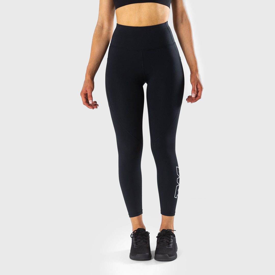 TWL - WOMEN'S ENERGY HIGH WAISTED 7/8TH TIGHTS - ATHLETE - BLACK/WHITE