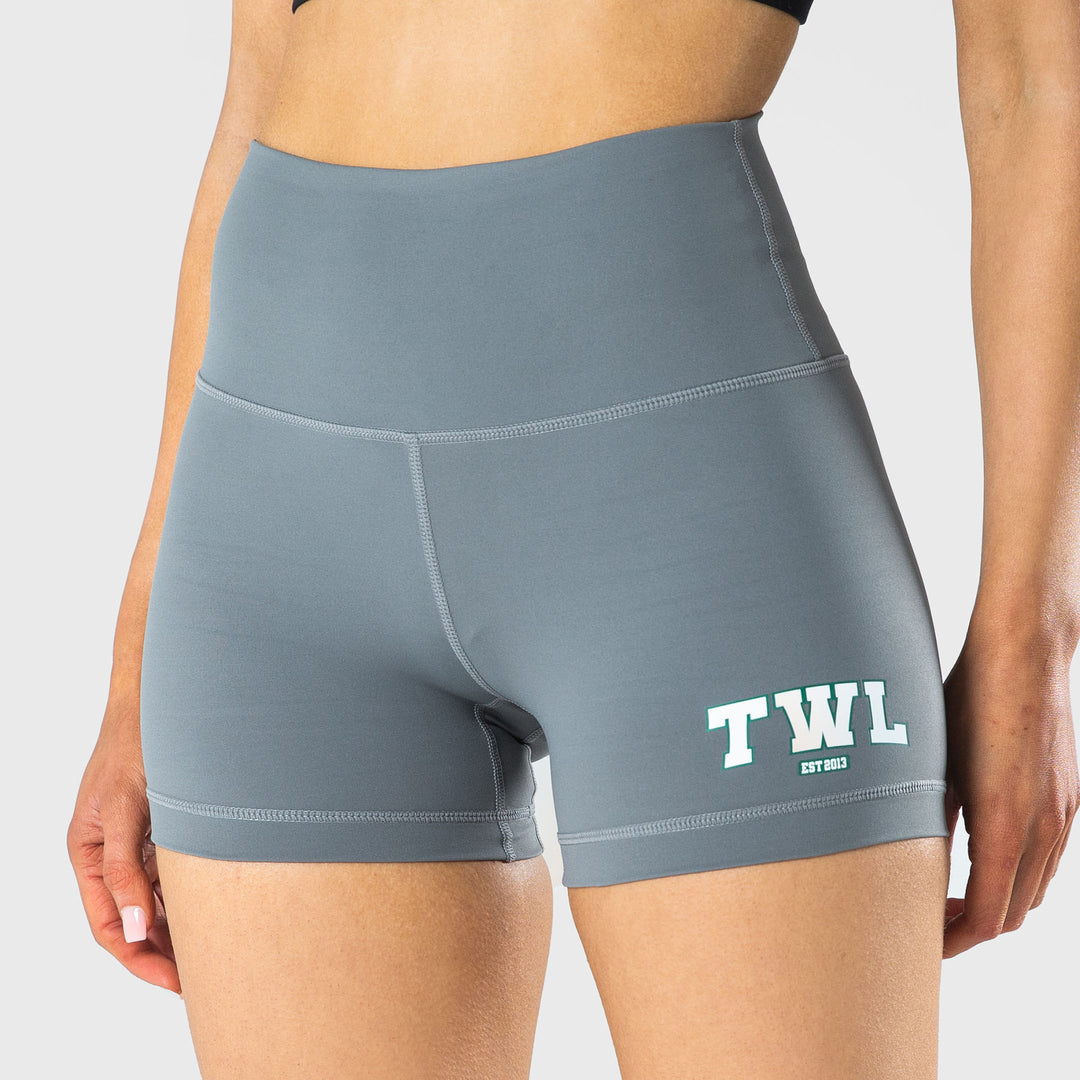 TWL - WOMEN'S HIGH WAISTED BALANCE SHORTS - VARSITY - DARK GREY