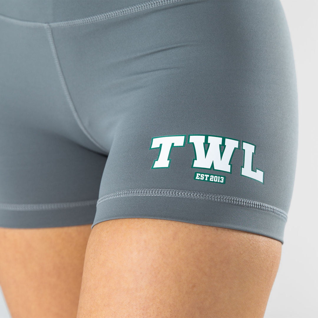 TWL - WOMEN'S HIGH WAISTED BALANCE SHORTS - VARSITY - DARK GREY
