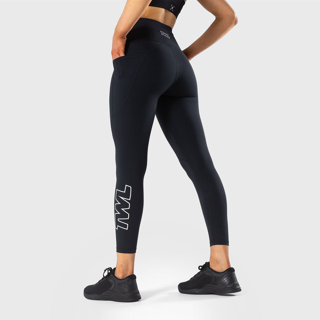 TWL - WOMEN'S ENERGY HIGH WAISTED 7/8TH TIGHTS - ATHLETE - BLACK/WHITE