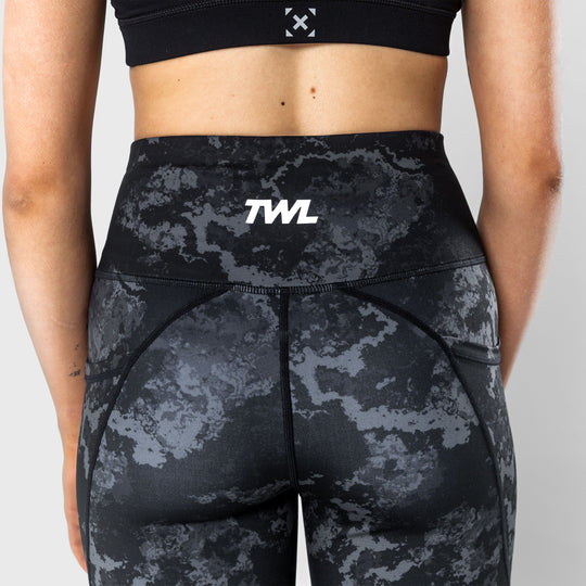 TWL Energy Tights 7/8 | Women's High Waist Compression Tights – Black ...