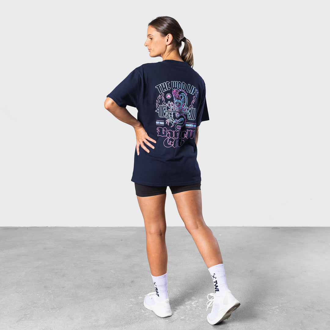 TWL - LIFESTYLE OVERSIZED T-SHIRT - BARBELL CLUB - SAPHIRA - MIDNIGHT NAVY